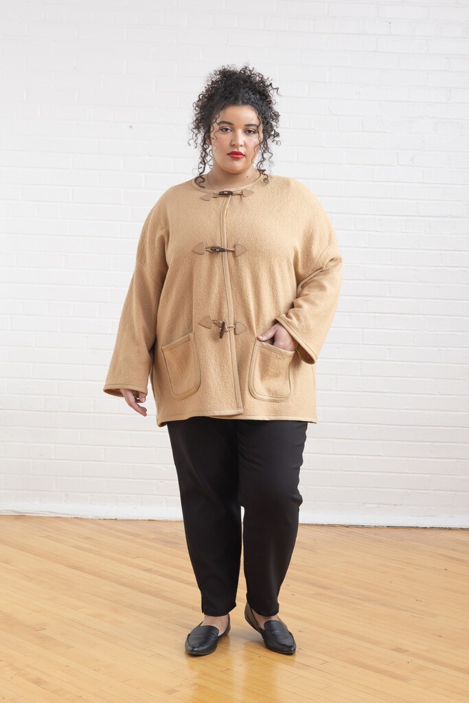 woman wearing the Ivy coat