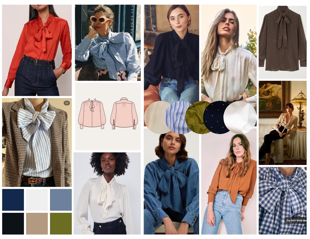 Garnet blouse moodboard
