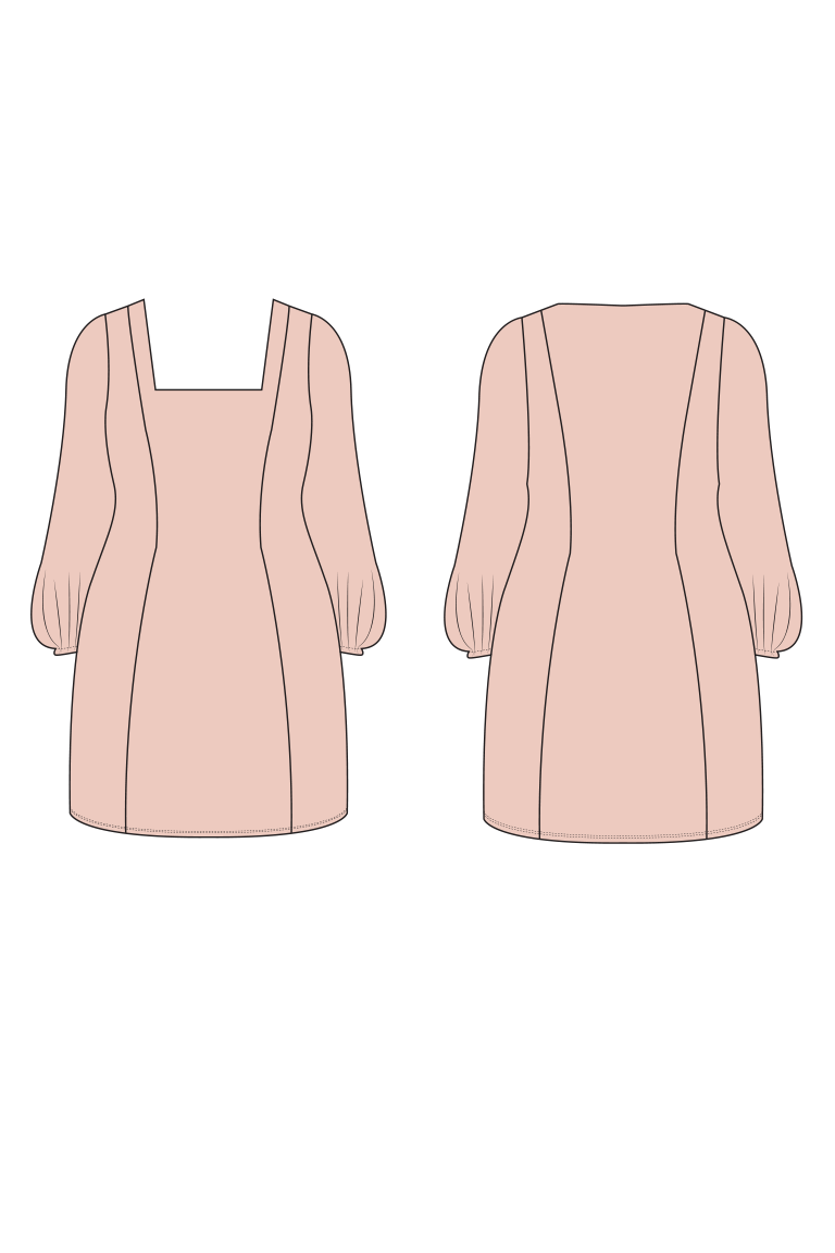 The  sewing pattern, from Seamwork