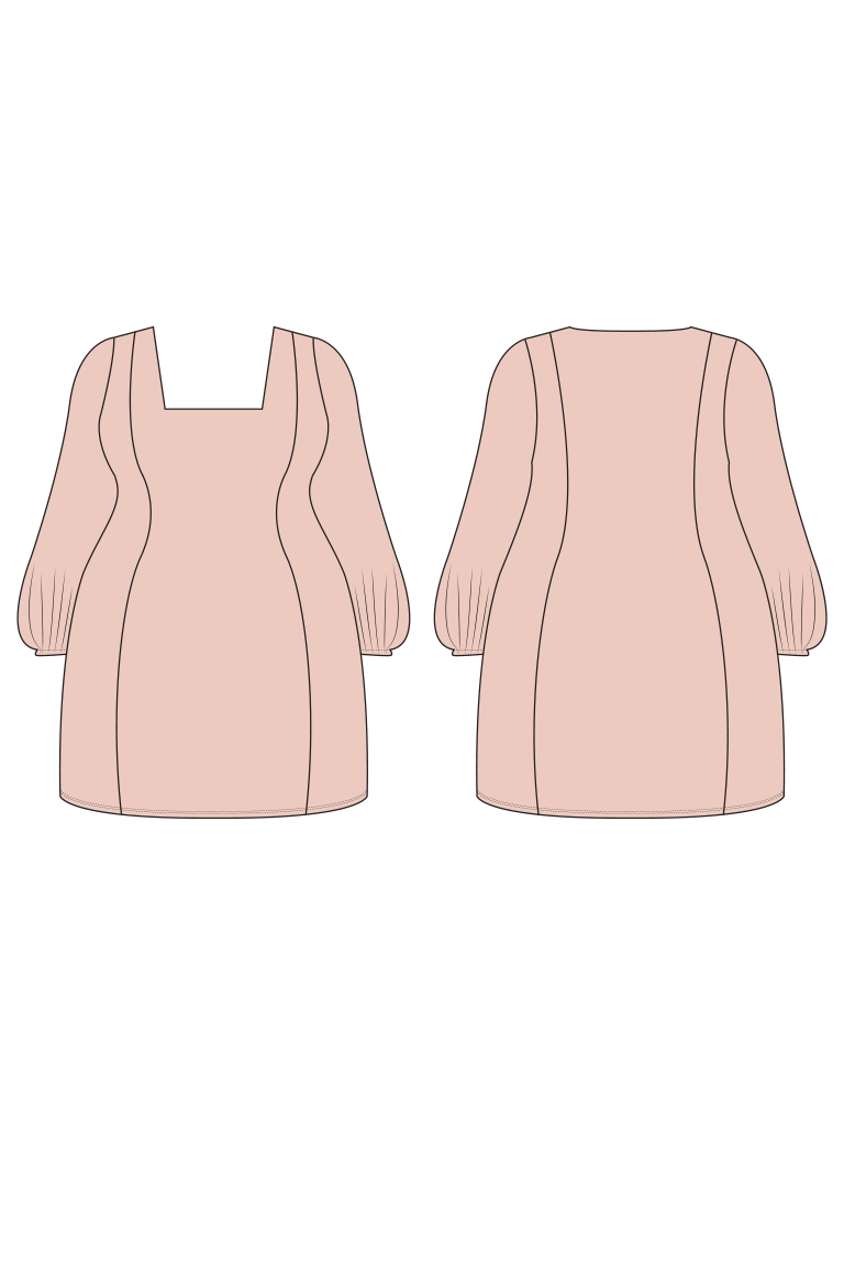 The  sewing pattern, from Seamwork